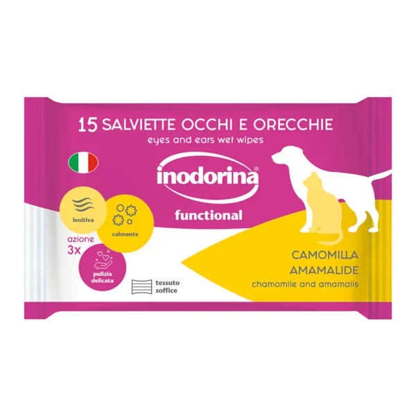 Salviette detergenti occhi e orecchie Con camomilla 15 pz