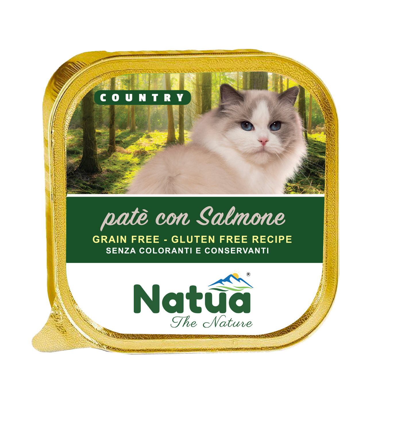 Natua Cat Country salmone 34x100 gr
