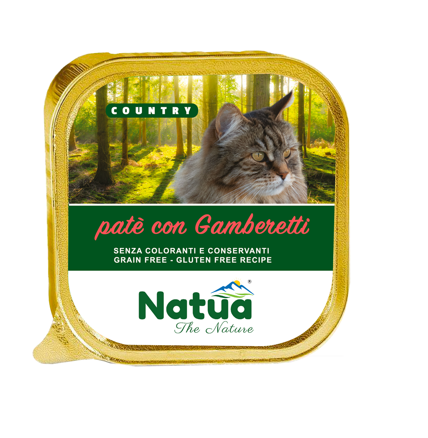 Natua Cat Country gamberetti 34x100 gr