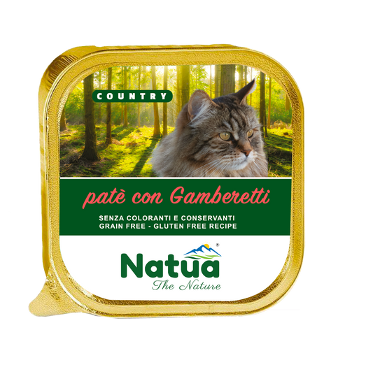 Natua Cat Country gamberetti 34x100 gr