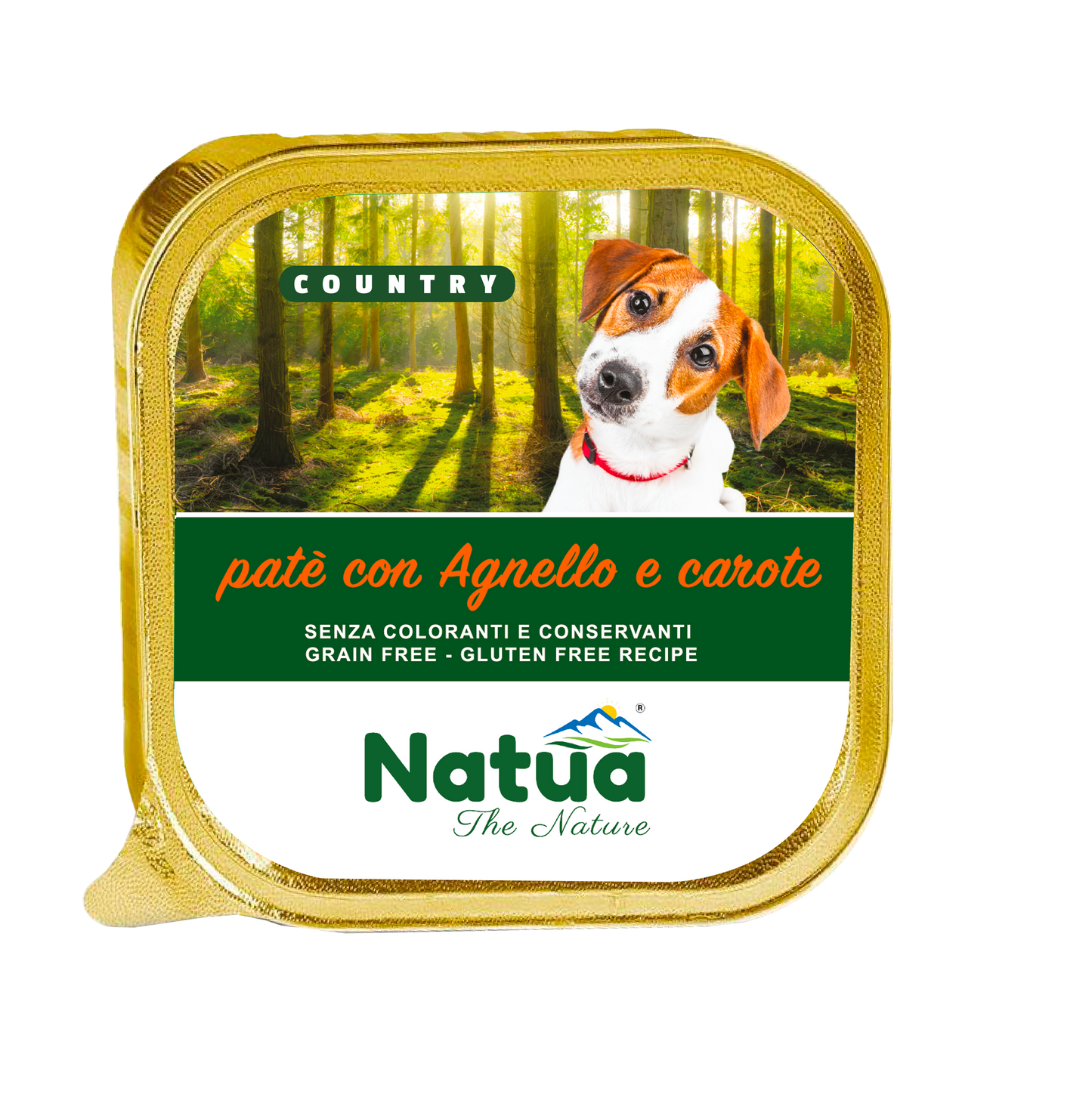 Natua Dog Country agnello carote 34x100 gr