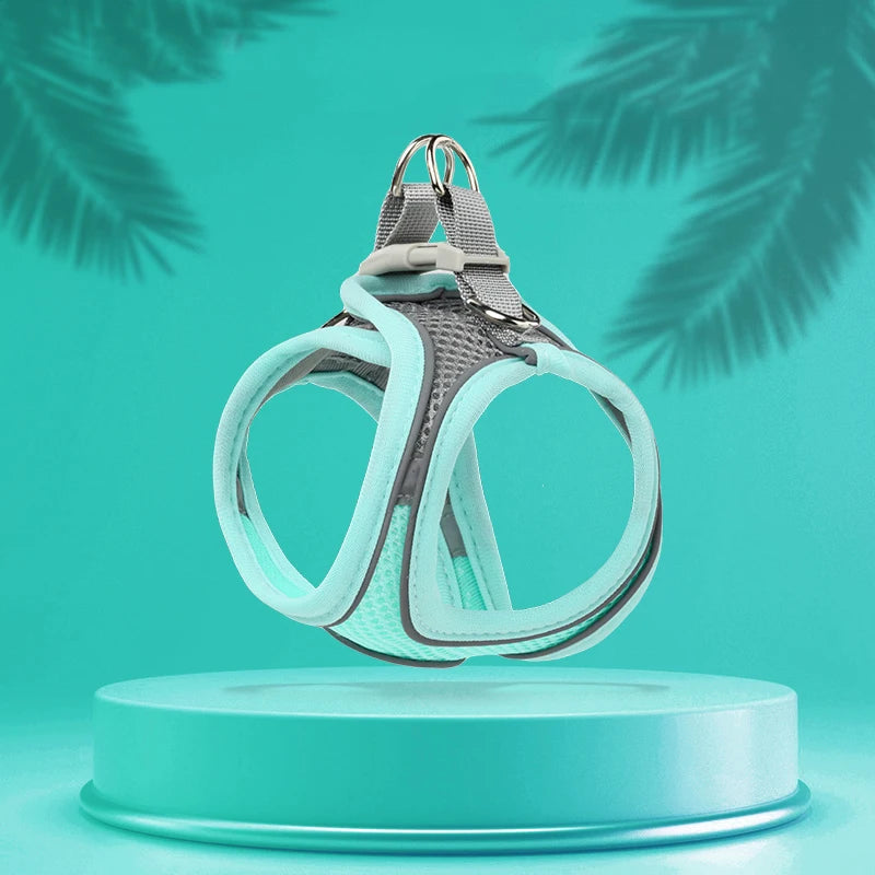 Pettorina traspirante per cani Pets, con cinturini posteriori per prevenire le eruzioni cutanee, esclusiva per uso esterno, regolabile, con riflessi notturni