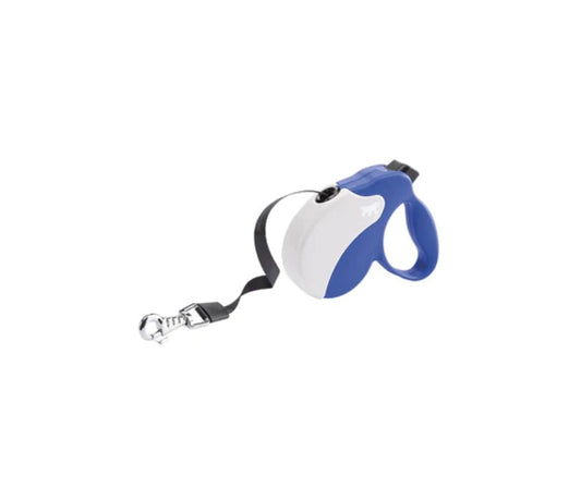 Ferplast Amigo Tape Blu/Bianco Guinzaglio per Cani Flexi Taglia S
