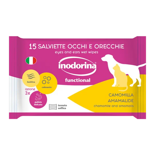 Salviette detergenti occhi e orecchie Con camomilla  15 pz